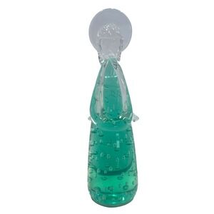 Murano Art Glass‎ Angel Figurine Aqua Bullicante Bubbles 8" Hand Blown Italy